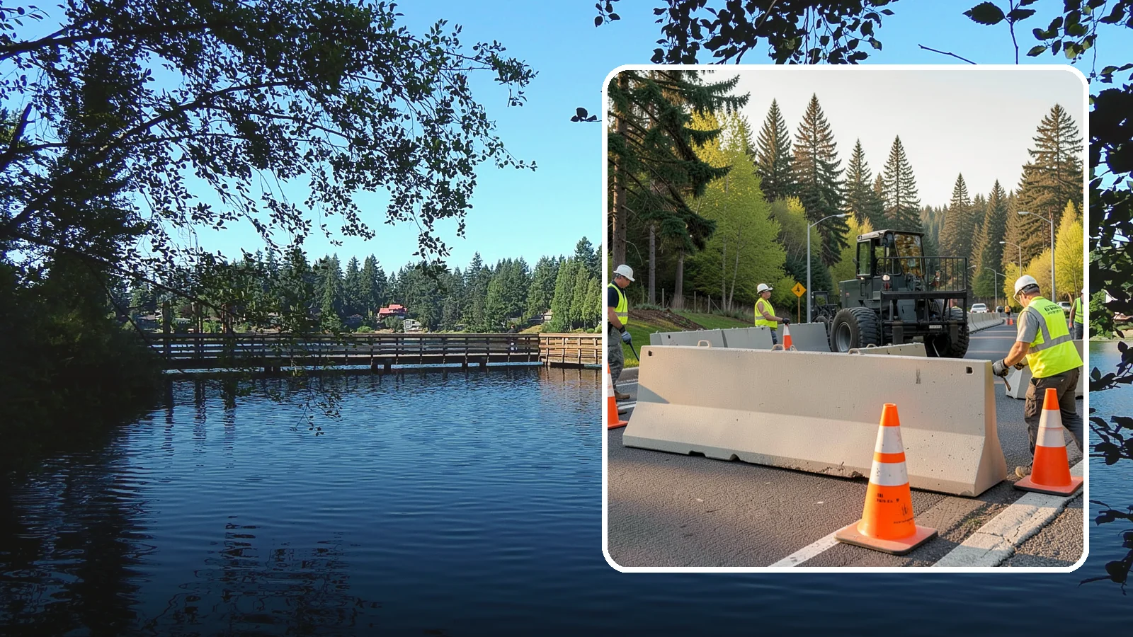 Jersey Barrier Placement in Federal Way, King County, WA - Concrete Jersey barrier placement provides heavy-duty separation and protection for public work zones.