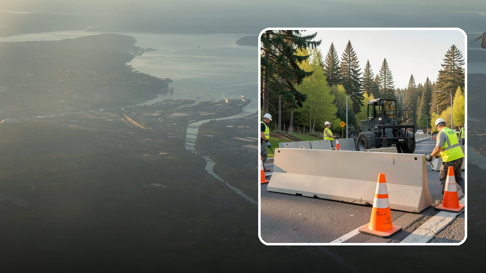Jersey Barrier Placement in Fife, Pierce County, WA - Concrete Jersey barrier placement provides heavy-duty separation and protection for public work zones.