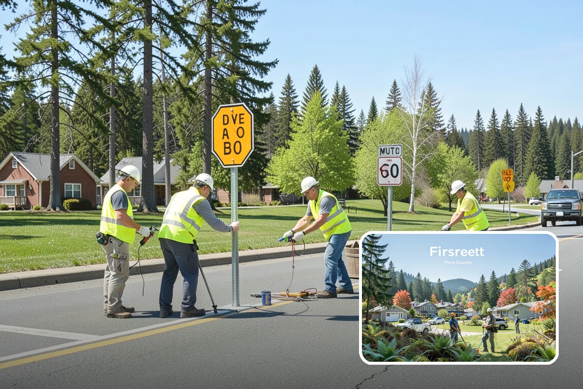 Jersey Barrier Placement in Fircrest, Pierce County, WA - Positive protection for high-risk work zones