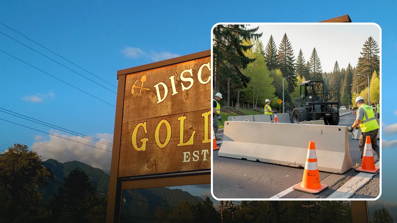 Jersey Barrier Placement in Gold Bar, Snohomish County, WA - Concrete Jersey barrier placement provides heavy-duty separation and protection for public work zones.