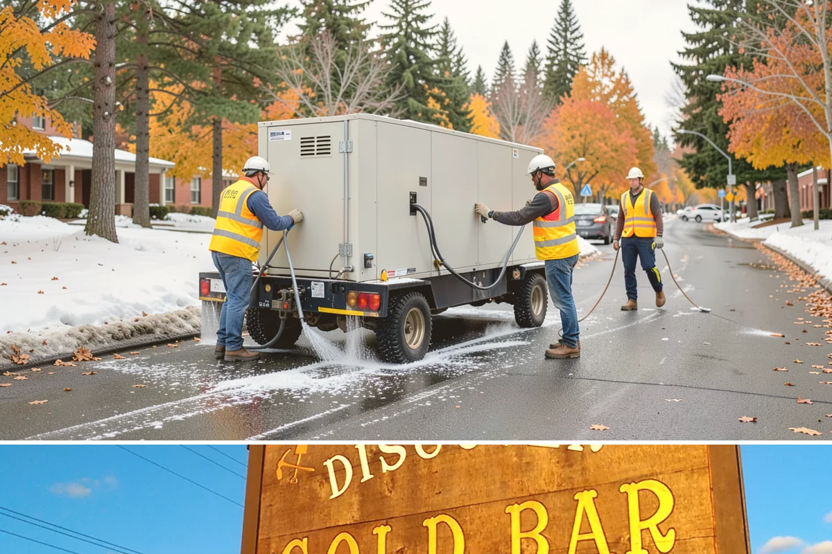 Jersey Barrier Placement in Gold Bar, Snohomish County, WA - Placement follows the construction season but is available year-round for emergency road protection.