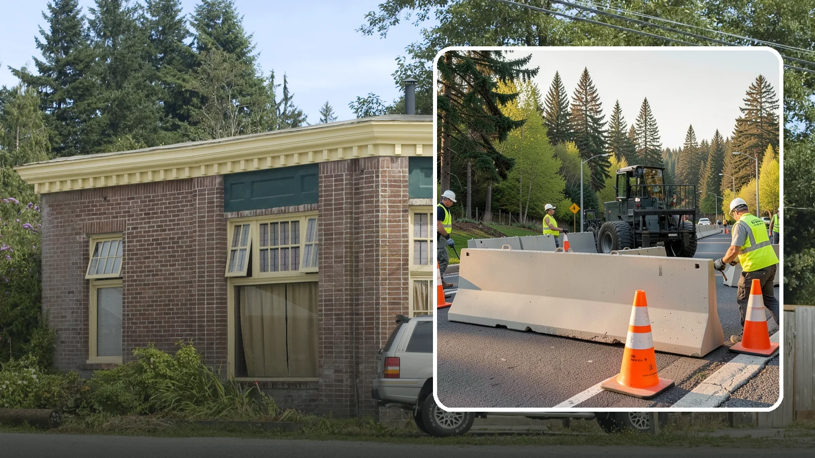 Jersey Barrier Placement in Hamilton, Skagit County, WA - Concrete Jersey barrier placement provides heavy-duty separation and protection for public work zones.