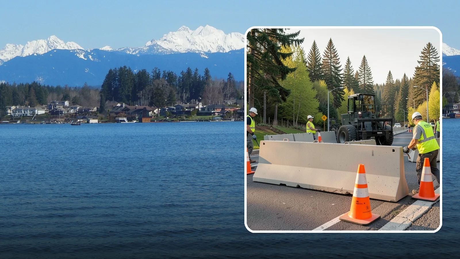 Jersey Barrier Placement in Lake Stevens, Snohomish County, WA - Concrete Jersey barrier placement provides heavy-duty separation and protection for public work zones.