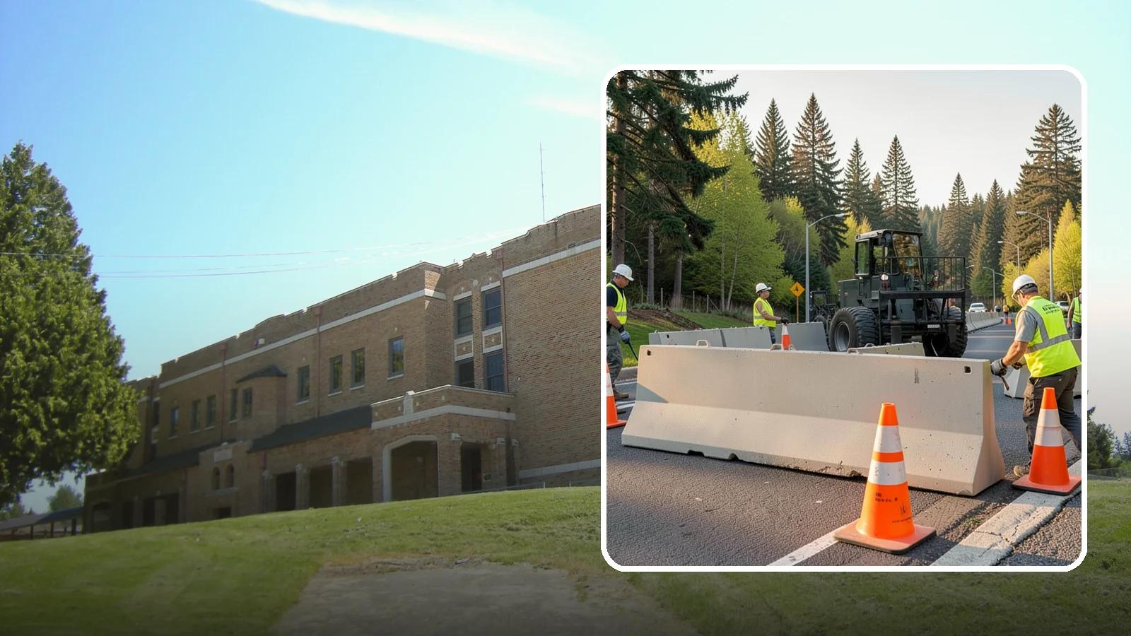Jersey Barrier Placement in Maple Valley, King County, WA - Concrete Jersey barrier placement provides heavy-duty separation and protection for public work zones.