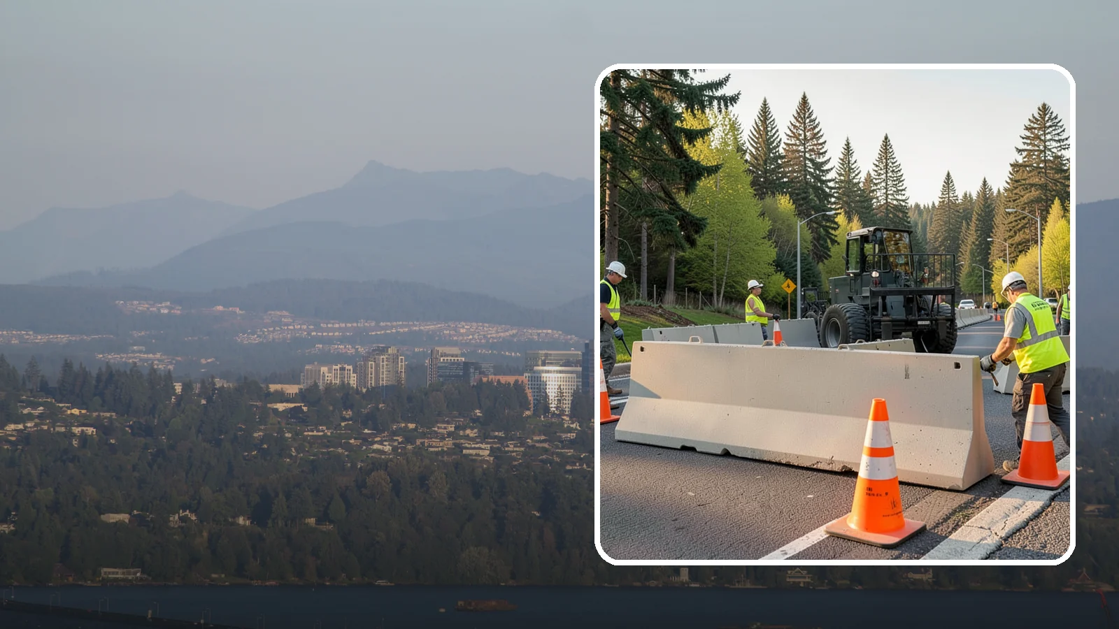 Jersey Barrier Placement in Medina, King County, WA - Concrete Jersey barrier placement provides heavy-duty separation and protection for public work zones.