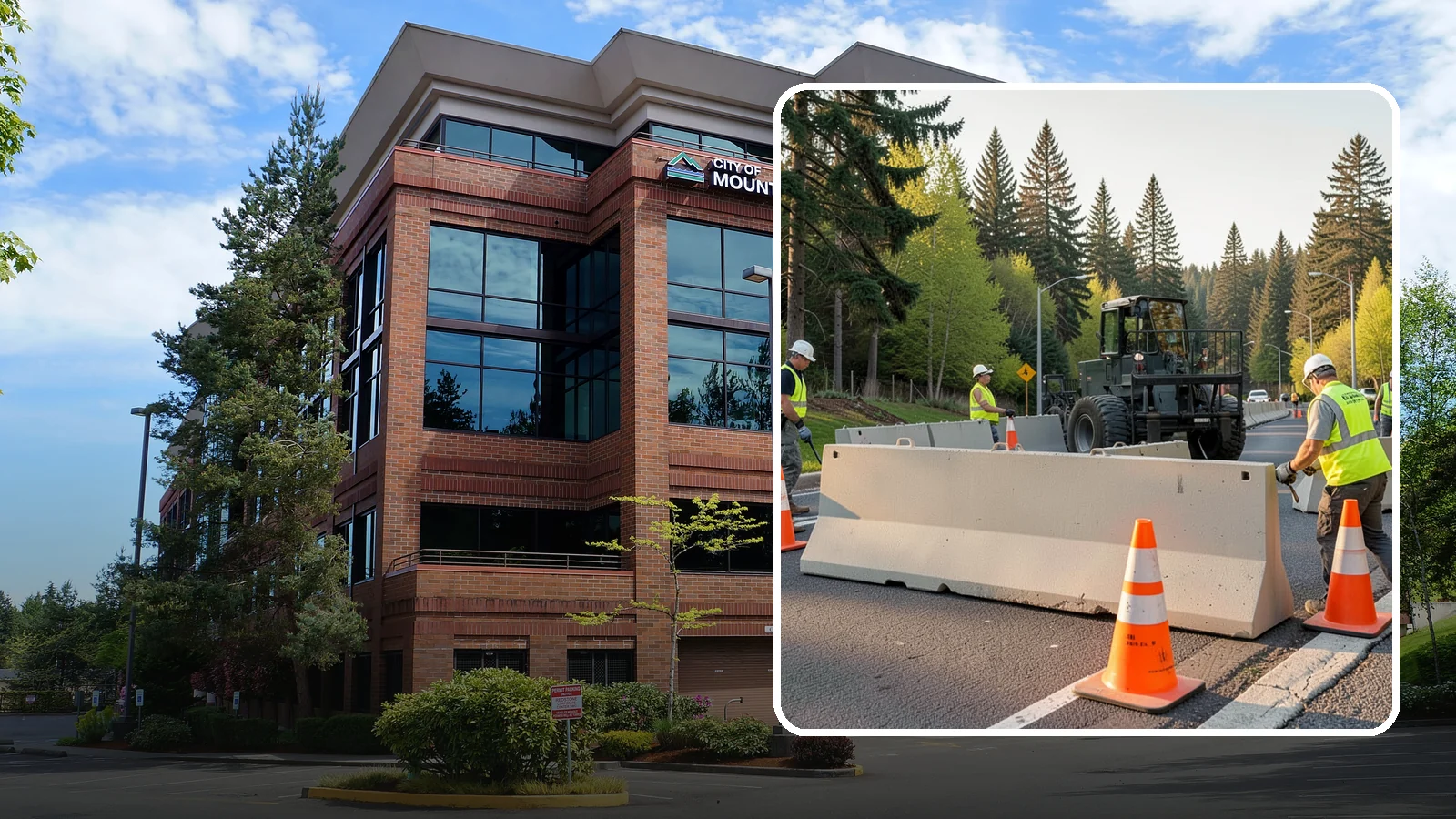 Jersey Barrier Placement in Mountlake Terrace, Snohomish County, WA - Concrete Jersey barrier placement provides heavy-duty separation and protection for public work zones.