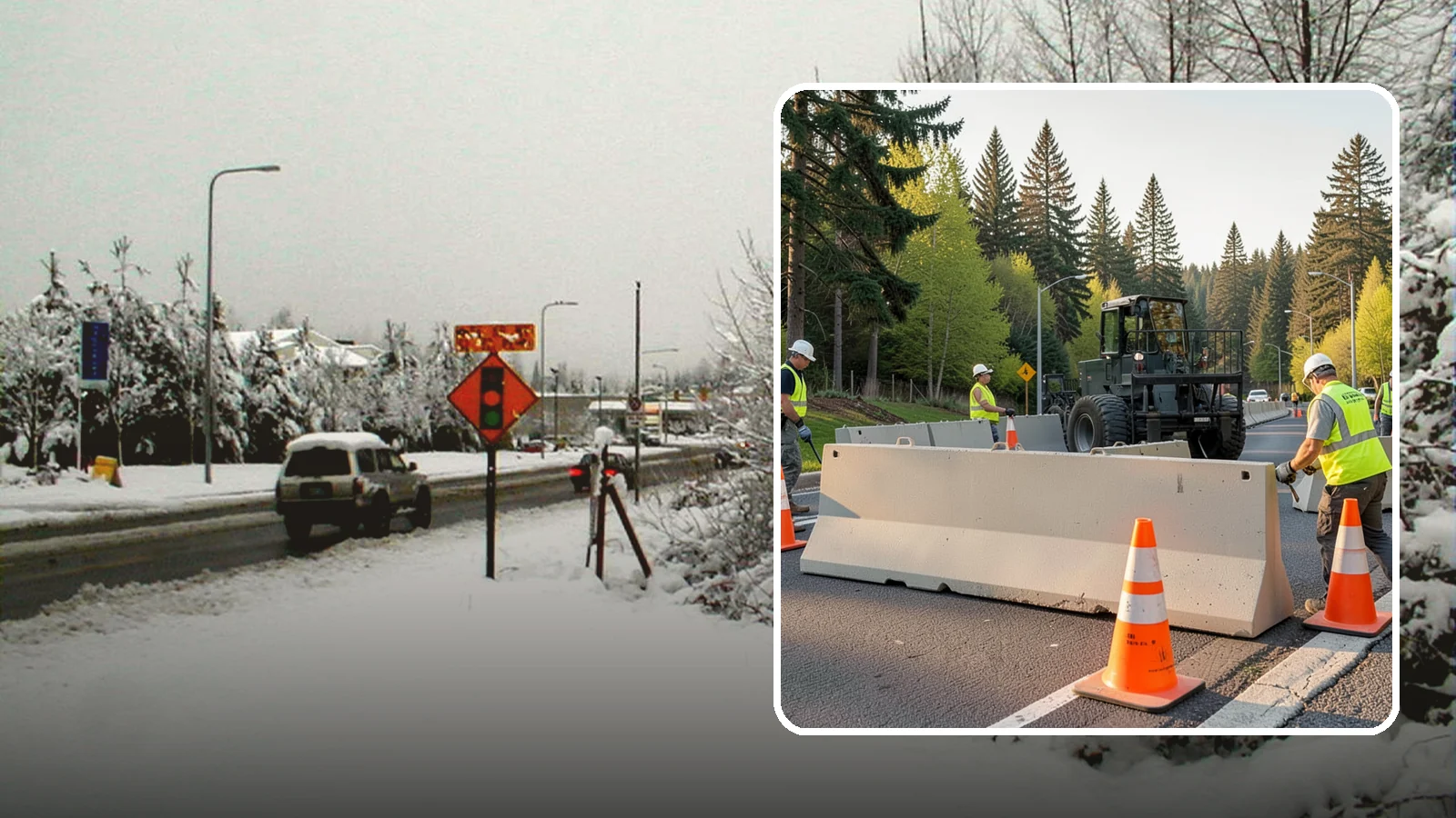 Jersey Barrier Placement in Newcastle, King County, WA - Concrete Jersey barrier placement provides heavy-duty separation and protection for public work zones.
