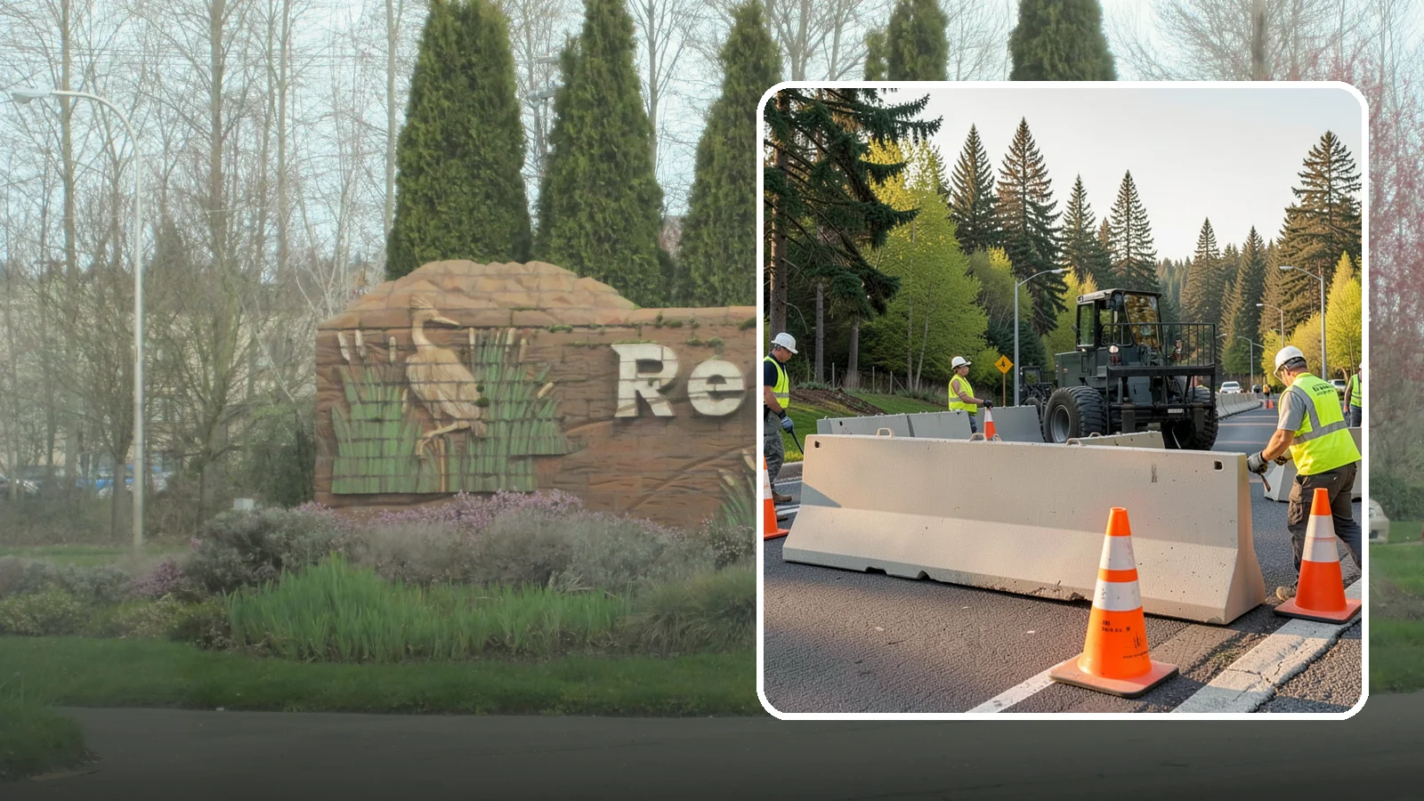 Jersey Barrier Placement in Renton, King County, WA - Concrete Jersey barrier placement provides heavy-duty separation and protection for public work zones.