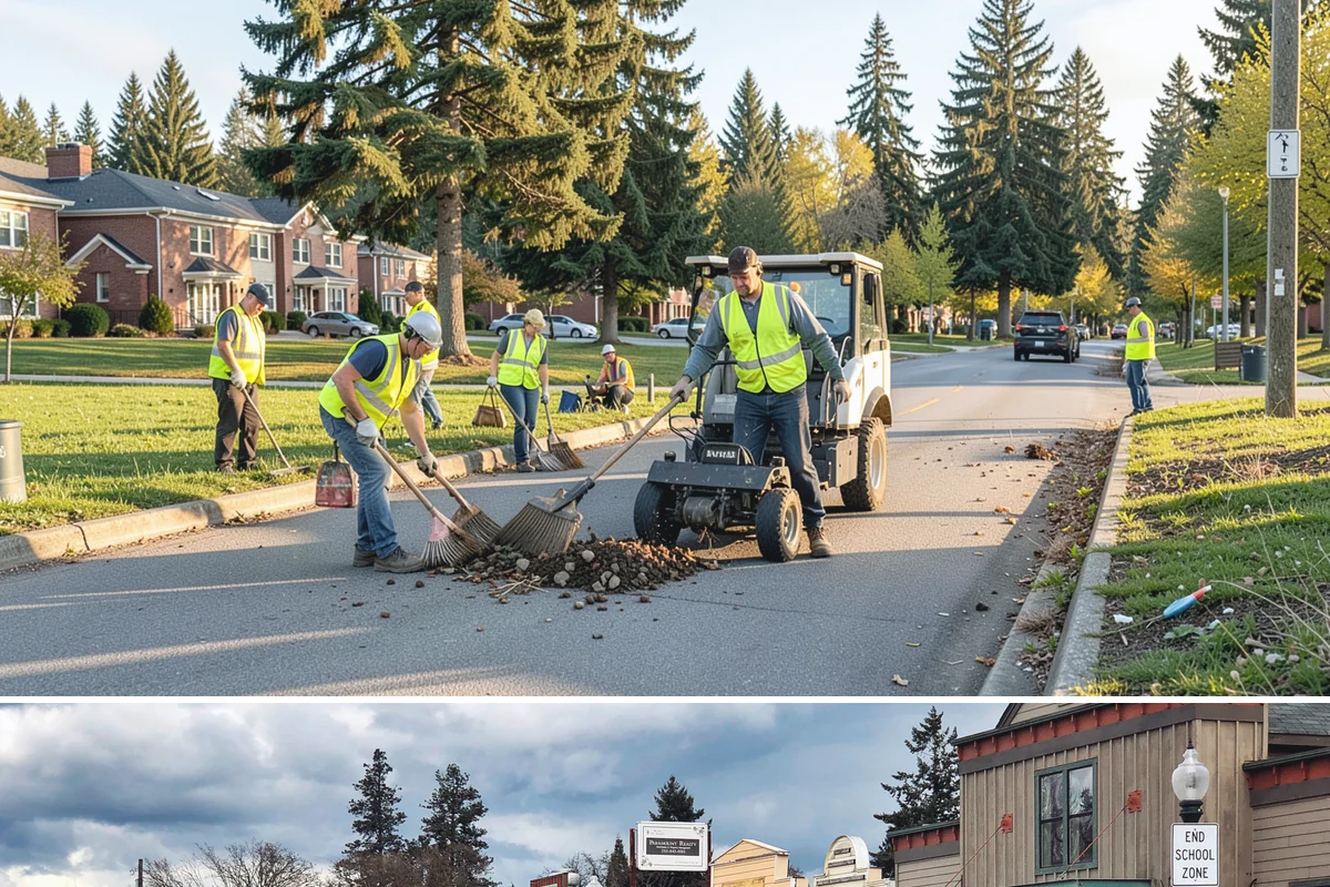 Jersey Barrier Placement in Roy, Pierce County, WA - Placement follows the construction season but is available year-round for emergency road protection.