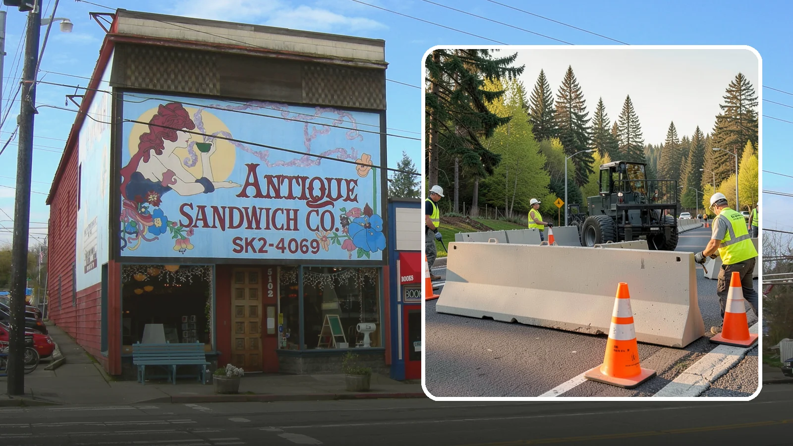 Jersey Barrier Placement in Ruston, Pierce County, WA - Concrete Jersey barrier placement provides heavy-duty separation and protection for public work zones.