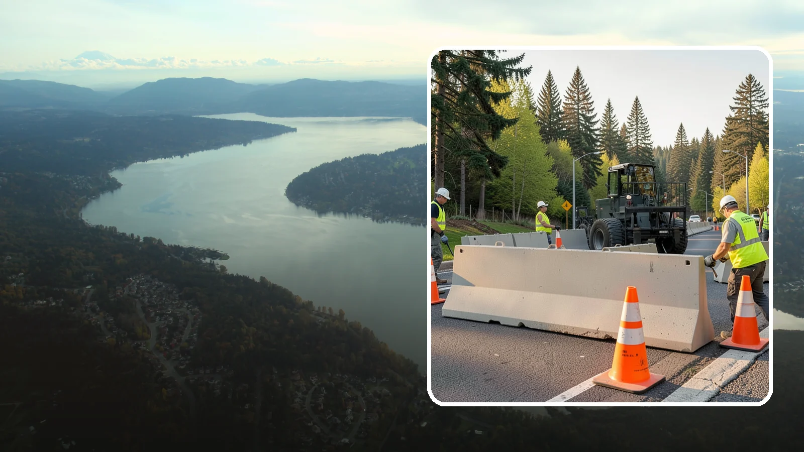 Jersey Barrier Placement in Sammamish, King County, WA - Concrete Jersey barrier placement provides heavy-duty separation and protection for public work zones.
