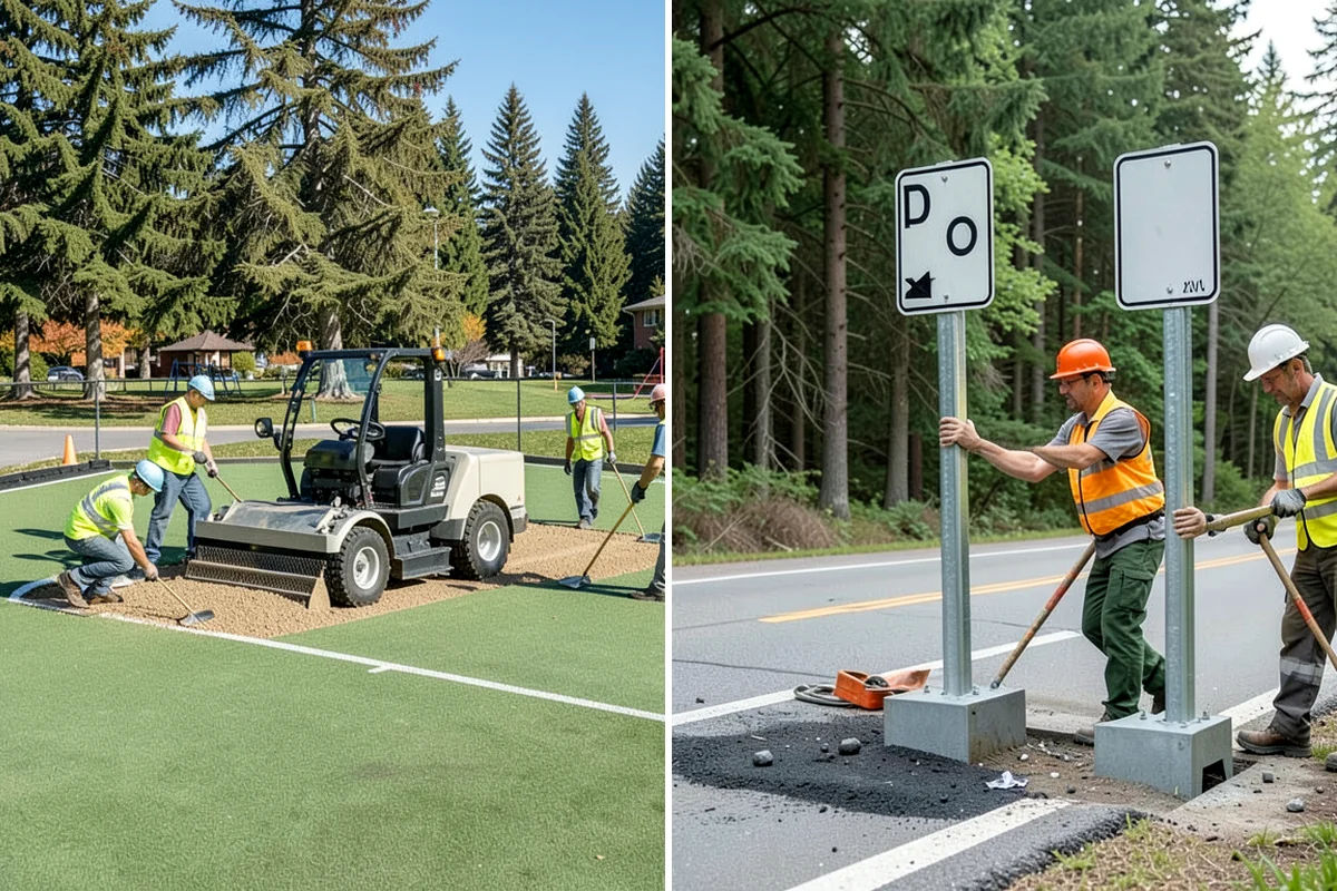 Jersey Barrier Placement in Shoreline, King County, WA - Determine barrier run, placement, and connection needs
