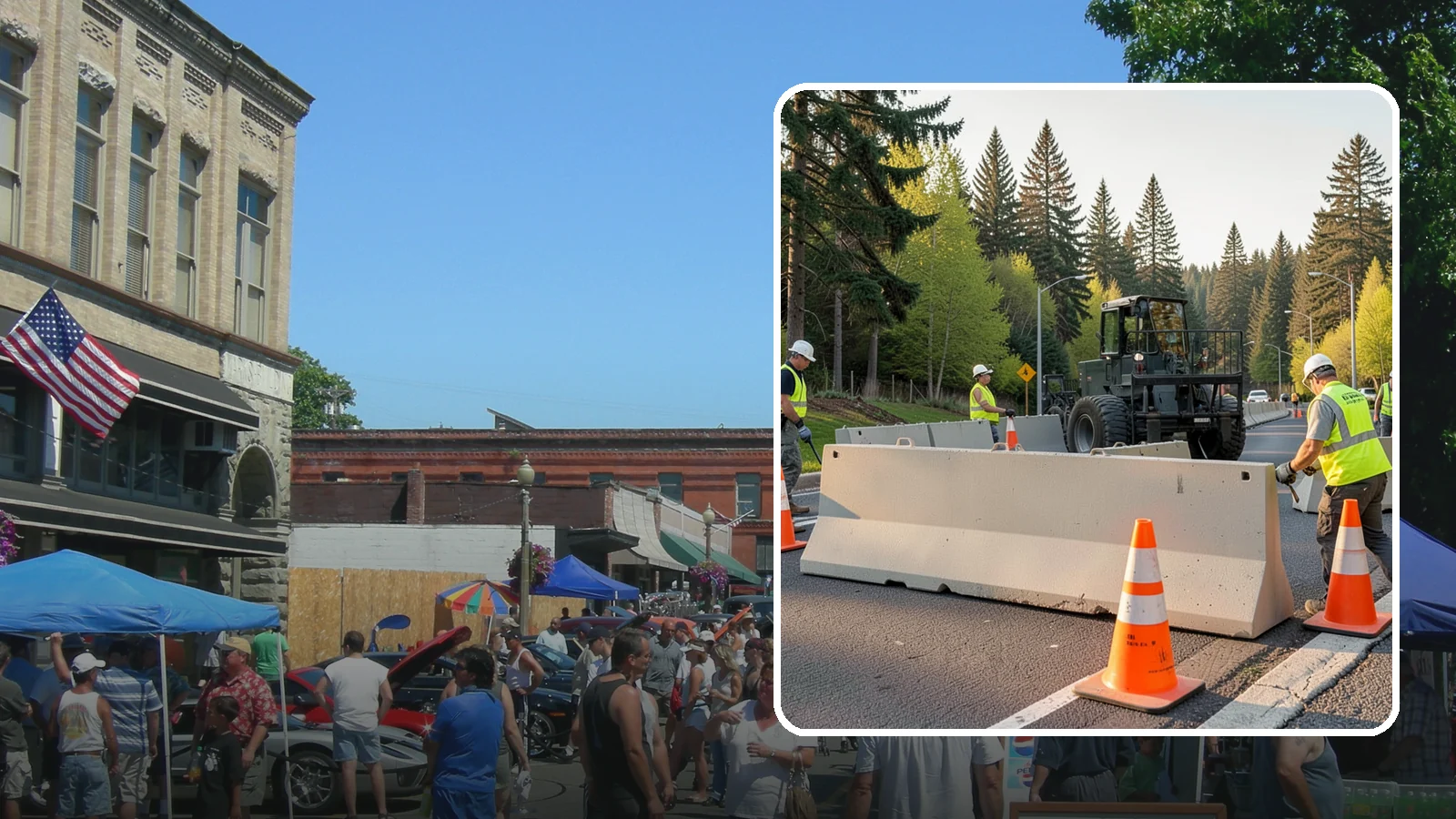 Jersey Barrier Placement in Snohomish, Snohomish County, WA - Concrete Jersey barrier placement provides heavy-duty separation and protection for public work zones.