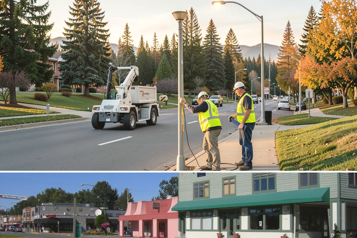Jersey Barrier Placement in Snoqualmie, King County, WA - Placement follows the construction season but is available year-round for emergency road protection.