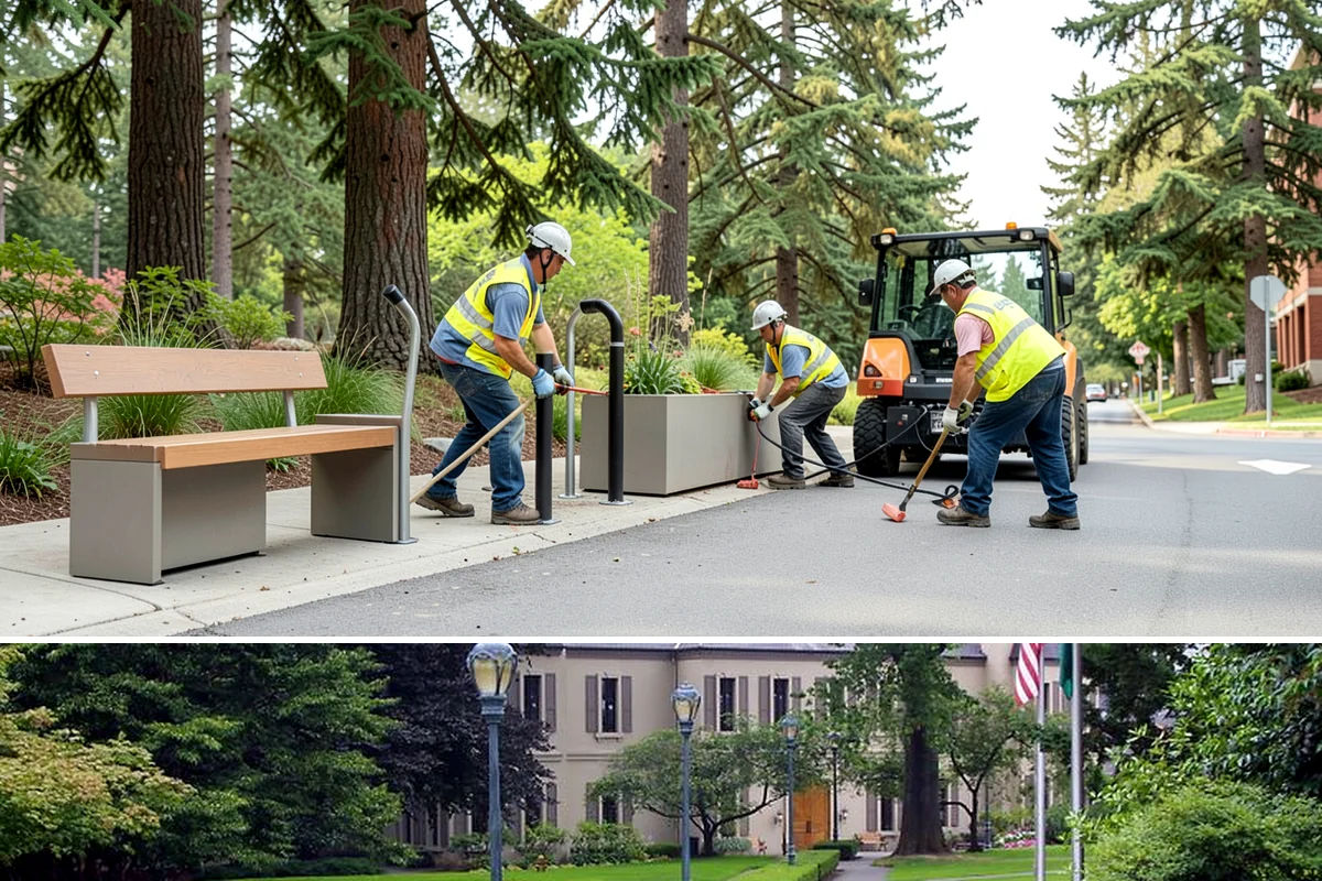Jersey Barrier Placement in Woodinville, King County, WA - Placement follows the construction season but is available year-round for emergency road protection.