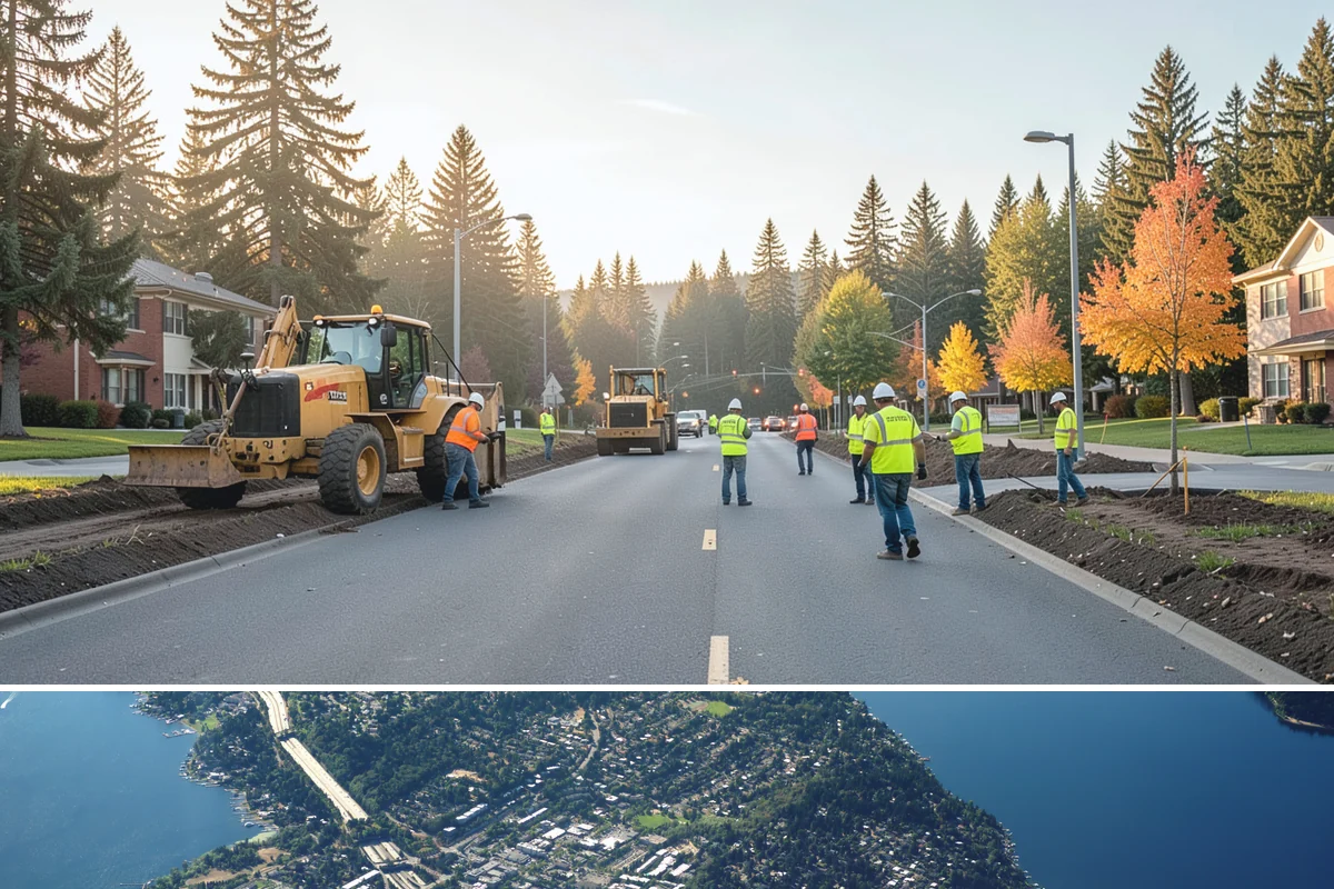 Job Order Contracting in Mercer Island, King County, WA - Job orders are issued year-round, with exterior concrete and paving jobs favoring the drier months.