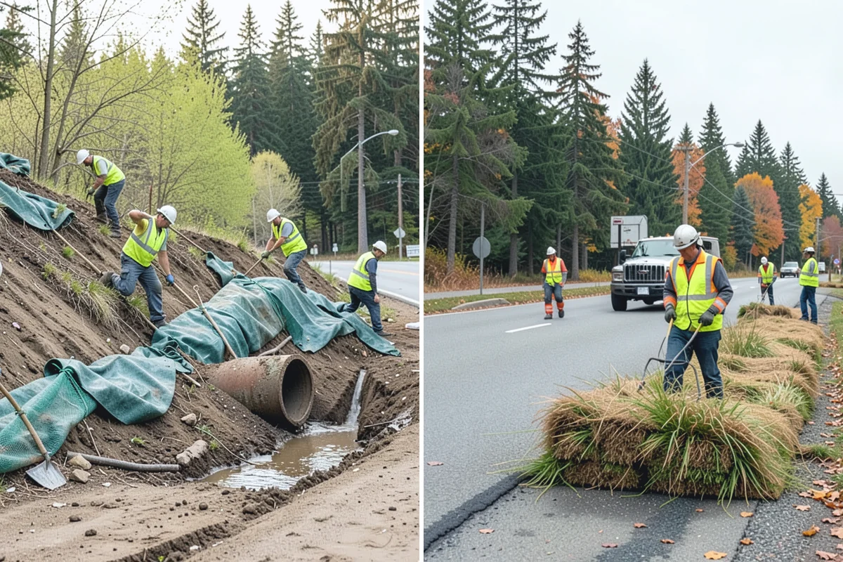 K-Rail Placement in Auburn, King County, WA - Plan the K-rail run and delineation needs