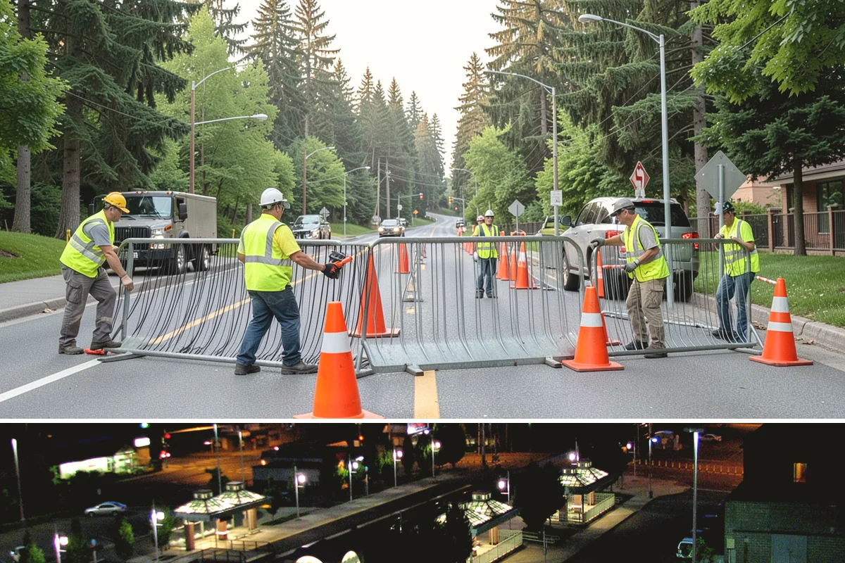 K-Rail Placement in Auburn, King County, WA - K-rail placement tracks the paving and construction season and is available for winter emergency detours.
