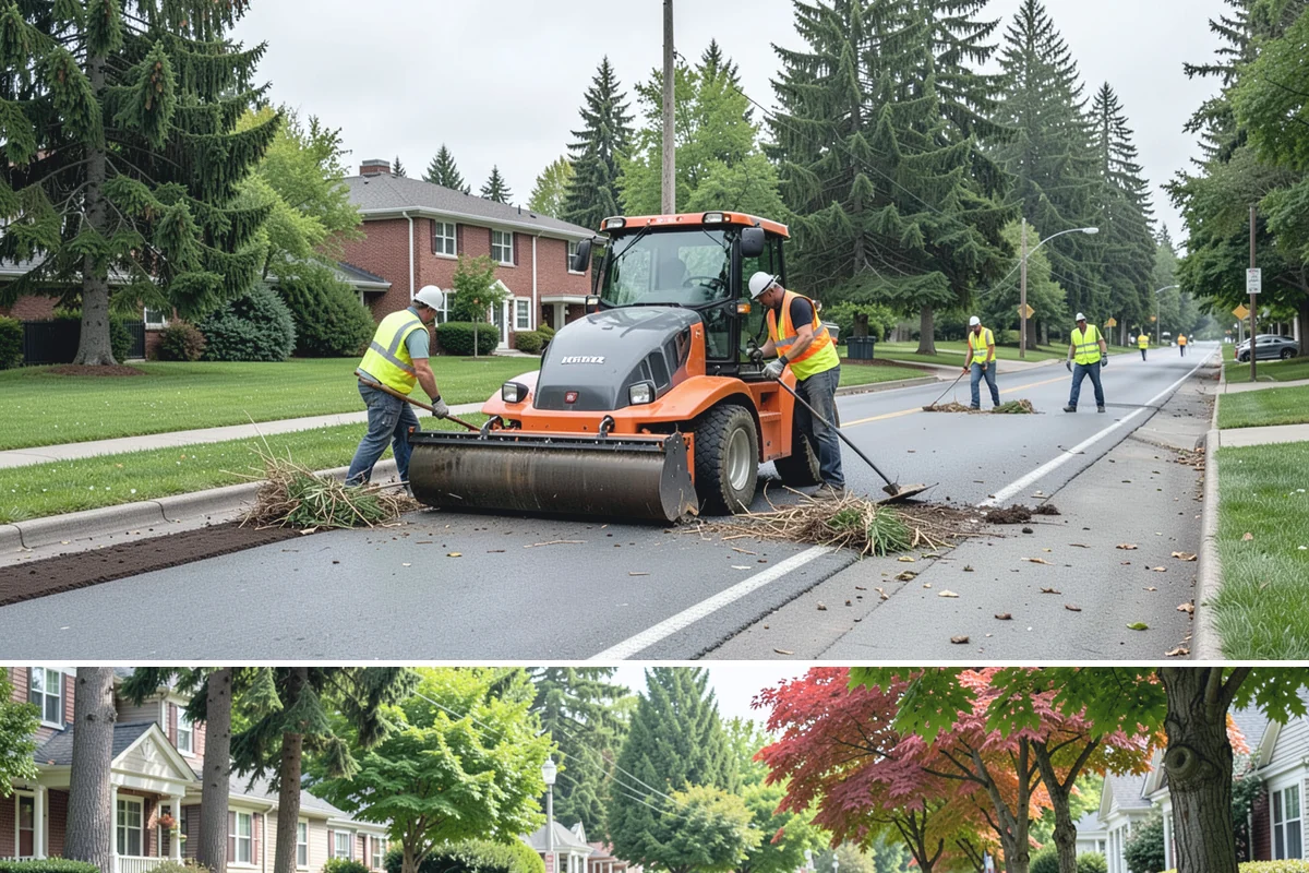 K-Rail Placement in Beaux Arts Village, King County, WA - K-rail placement tracks the paving and construction season and is available for winter emergency detours.