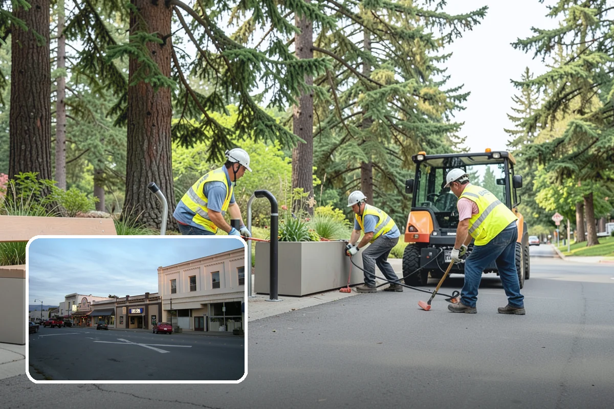 K-Rail Placement in Burlington, Skagit County, WA - Continuous barrier protection along alignments