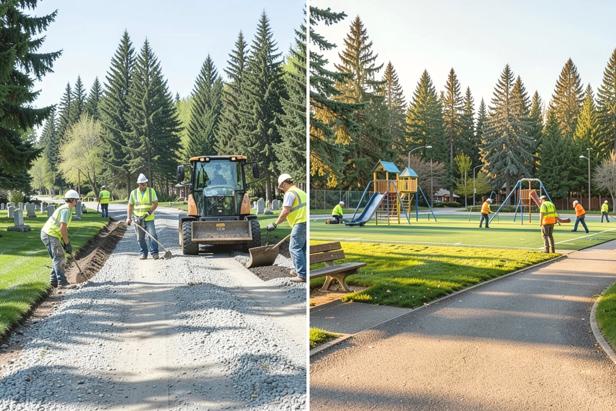 K-Rail Placement in Covington, King County, WA - Plan the K-rail run and delineation needs