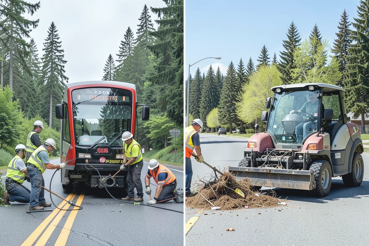 K-Rail Placement in Darrington, Snohomish County, WA - Plan the K-rail run and delineation needs