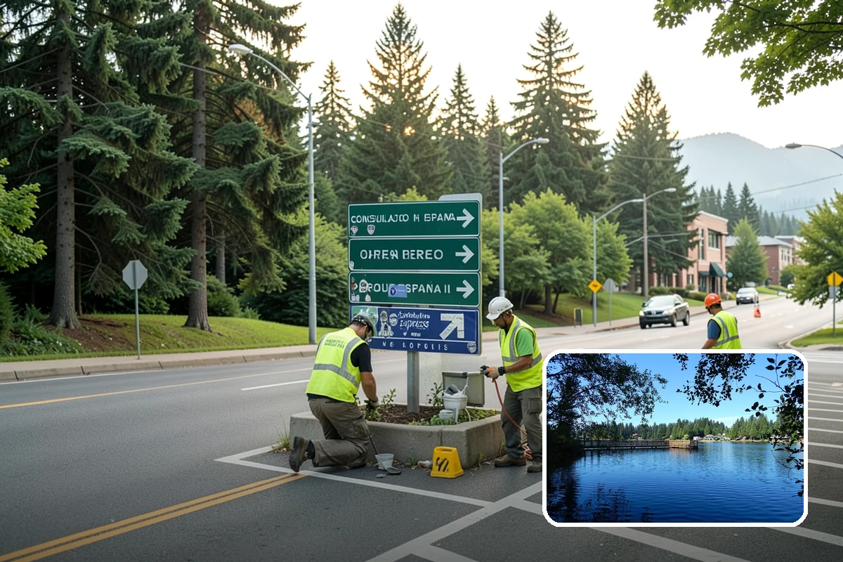 K-Rail Placement in Federal Way, King County, WA - Continuous barrier protection along alignments