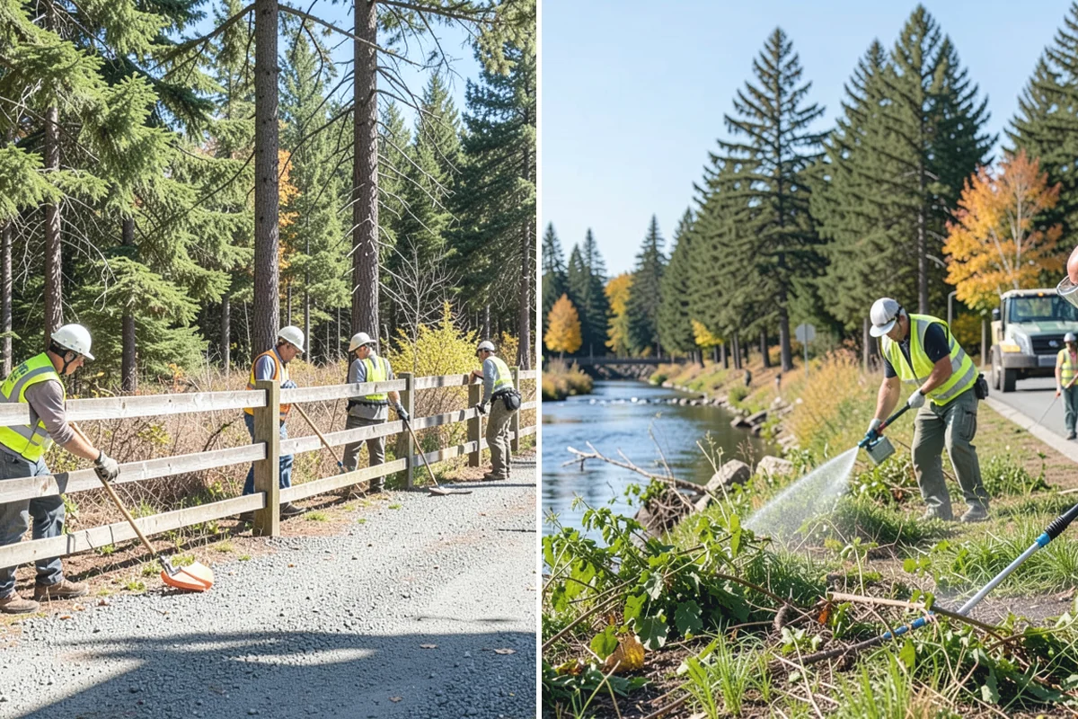 K-Rail Placement in Granite Falls, Snohomish County, WA - Plan the K-rail run and delineation needs