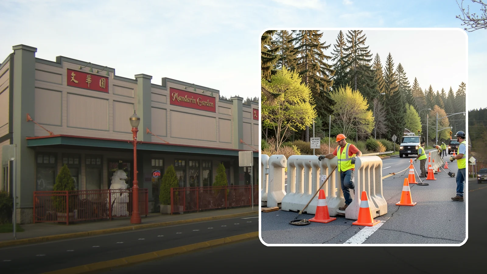 K-Rail Placement in Issaquah, King County, WA - K-rail placement delivers portable concrete barrier protection for roadway and construction projects.