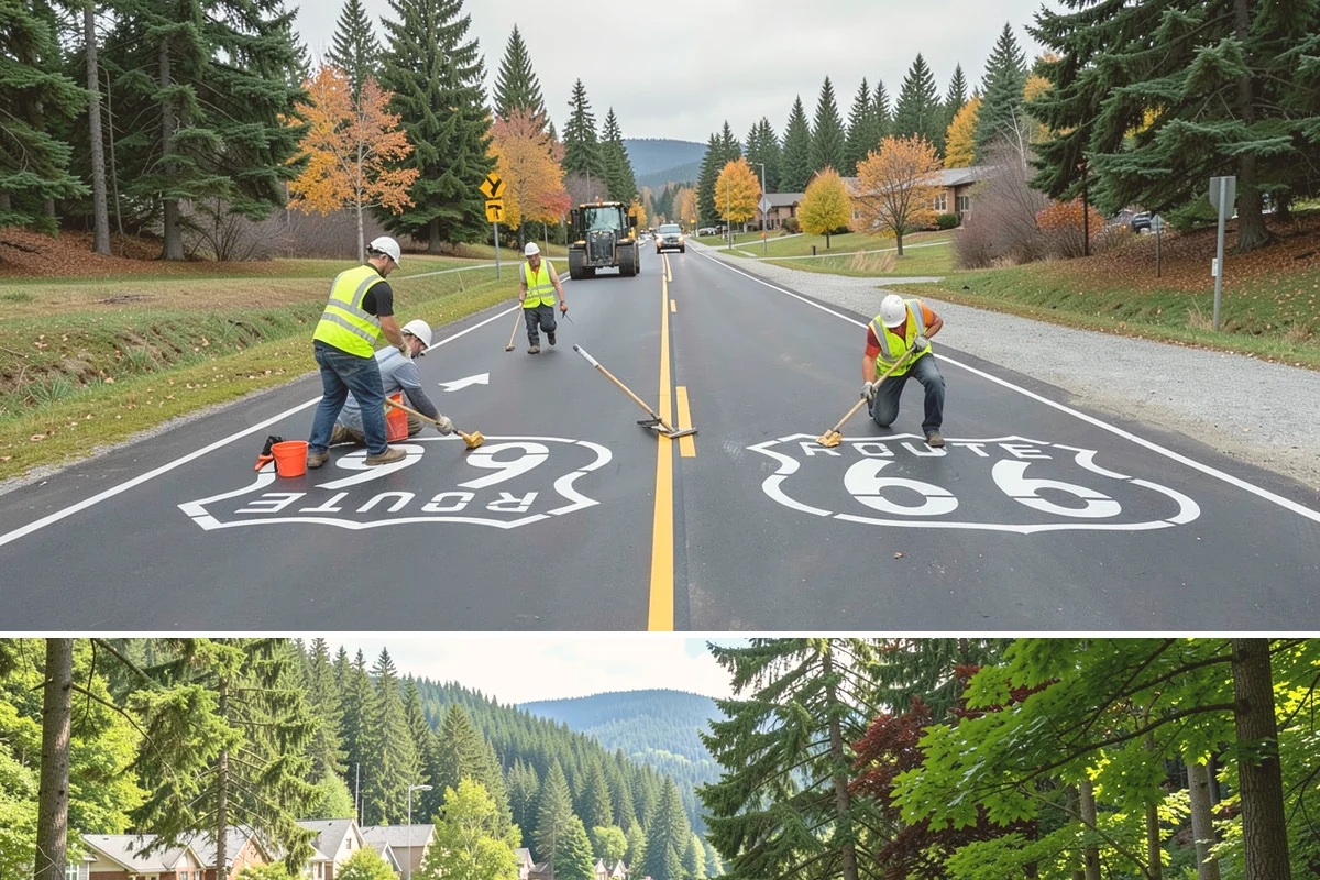 K-Rail Placement in Lake Forest Park, King County, WA - K-rail placement tracks the paving and construction season and is available for winter emergency detours.