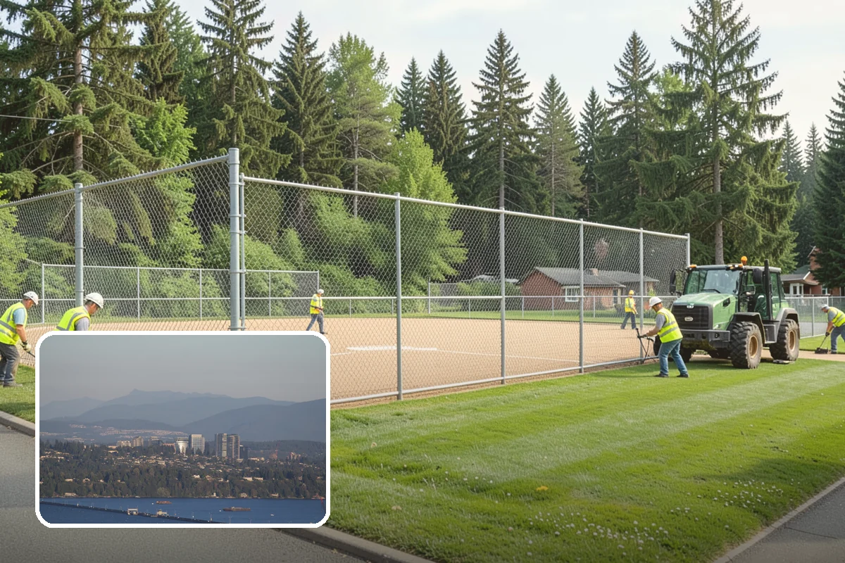 K-Rail Placement in Medina, King County, WA - Continuous barrier protection along alignments