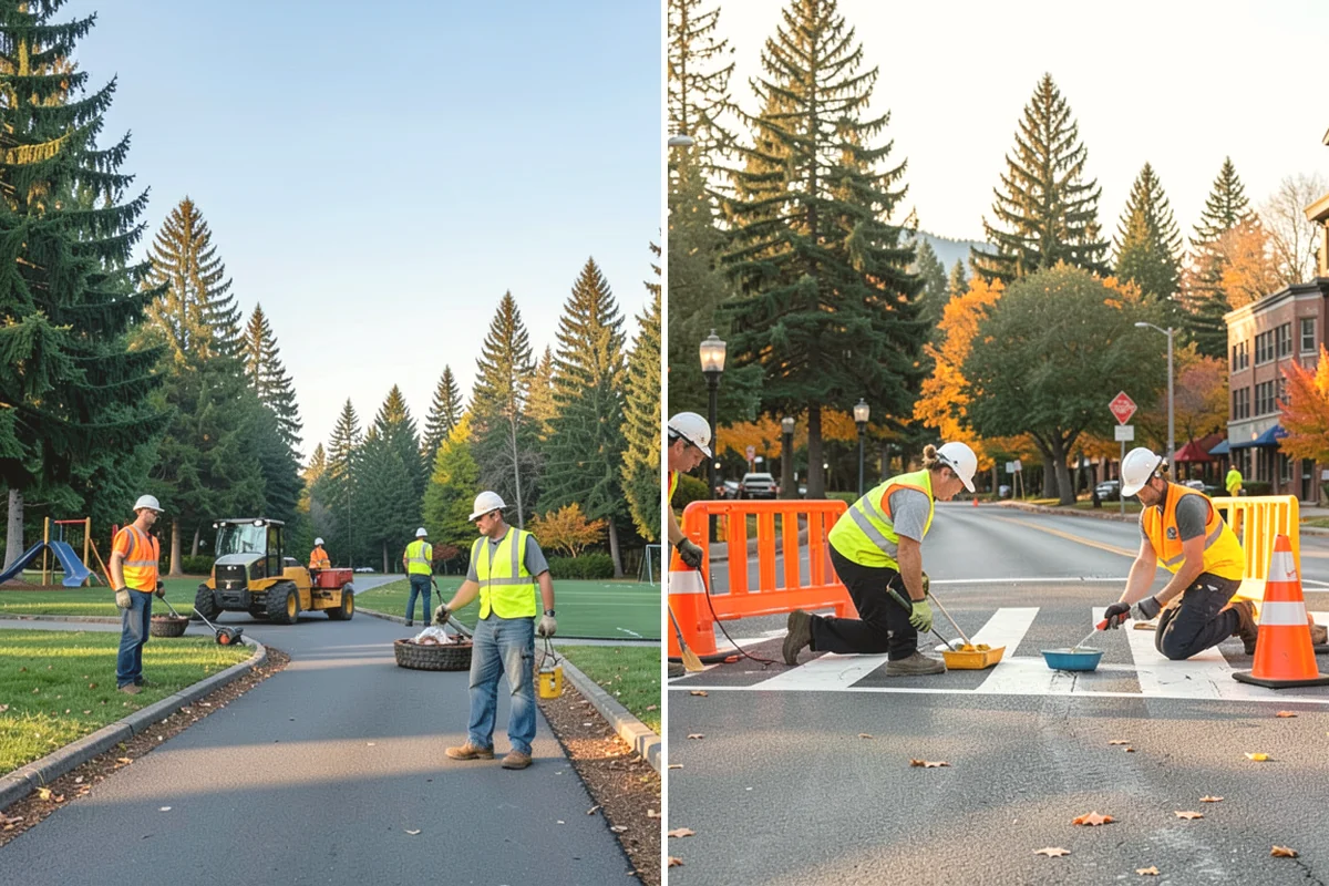 K-Rail Placement in North Bend, King County, WA - Plan the K-rail run and delineation needs