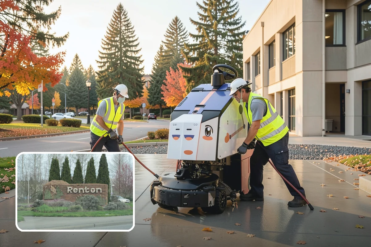 K-Rail Placement in Renton, King County, WA - Continuous barrier protection along alignments