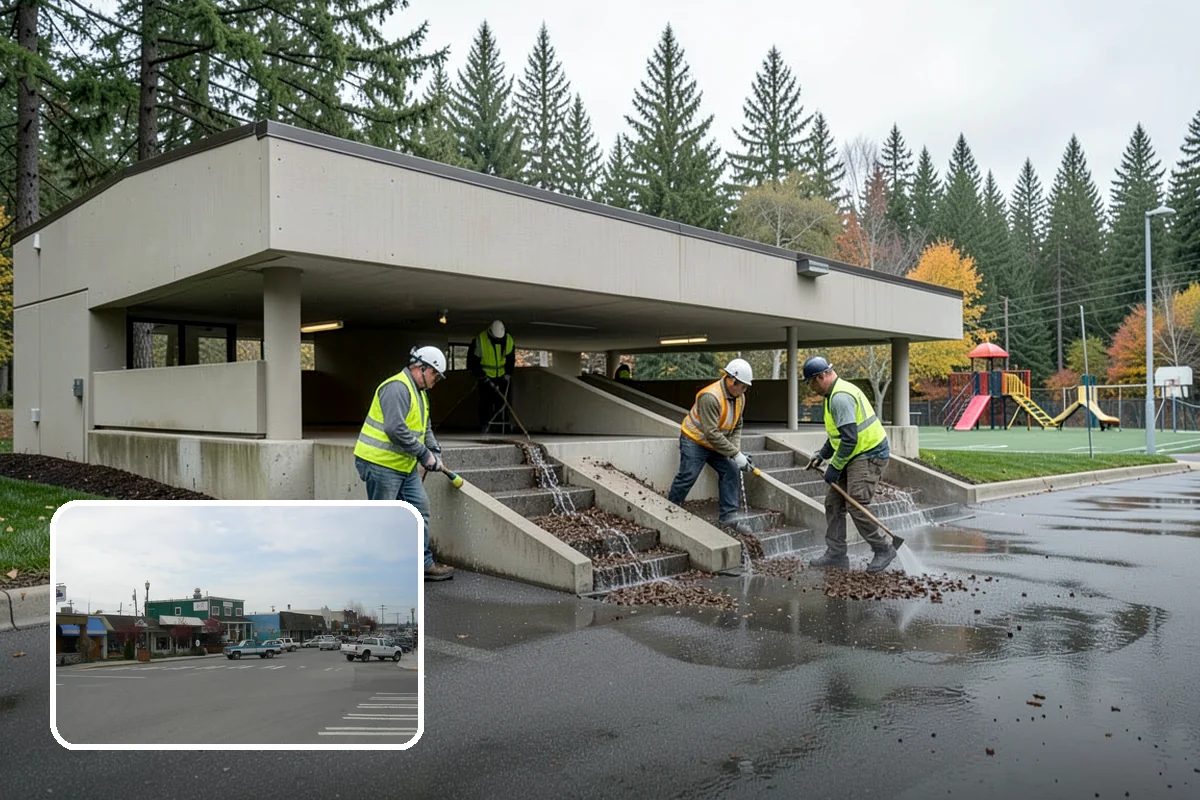 K-Rail Placement in Stanwood, Snohomish County, WA - Continuous barrier protection along alignments