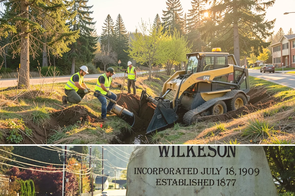 K-Rail Placement in Wilkeson, Pierce County, WA - K-rail placement tracks the paving and construction season and is available for winter emergency detours.