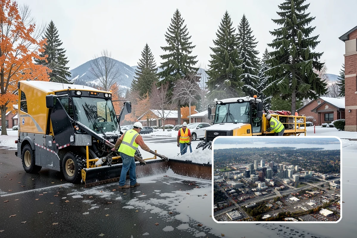 Kiosk Installation in Bellevue, King County, WA - Provides a protected, official surface for public postings and maps