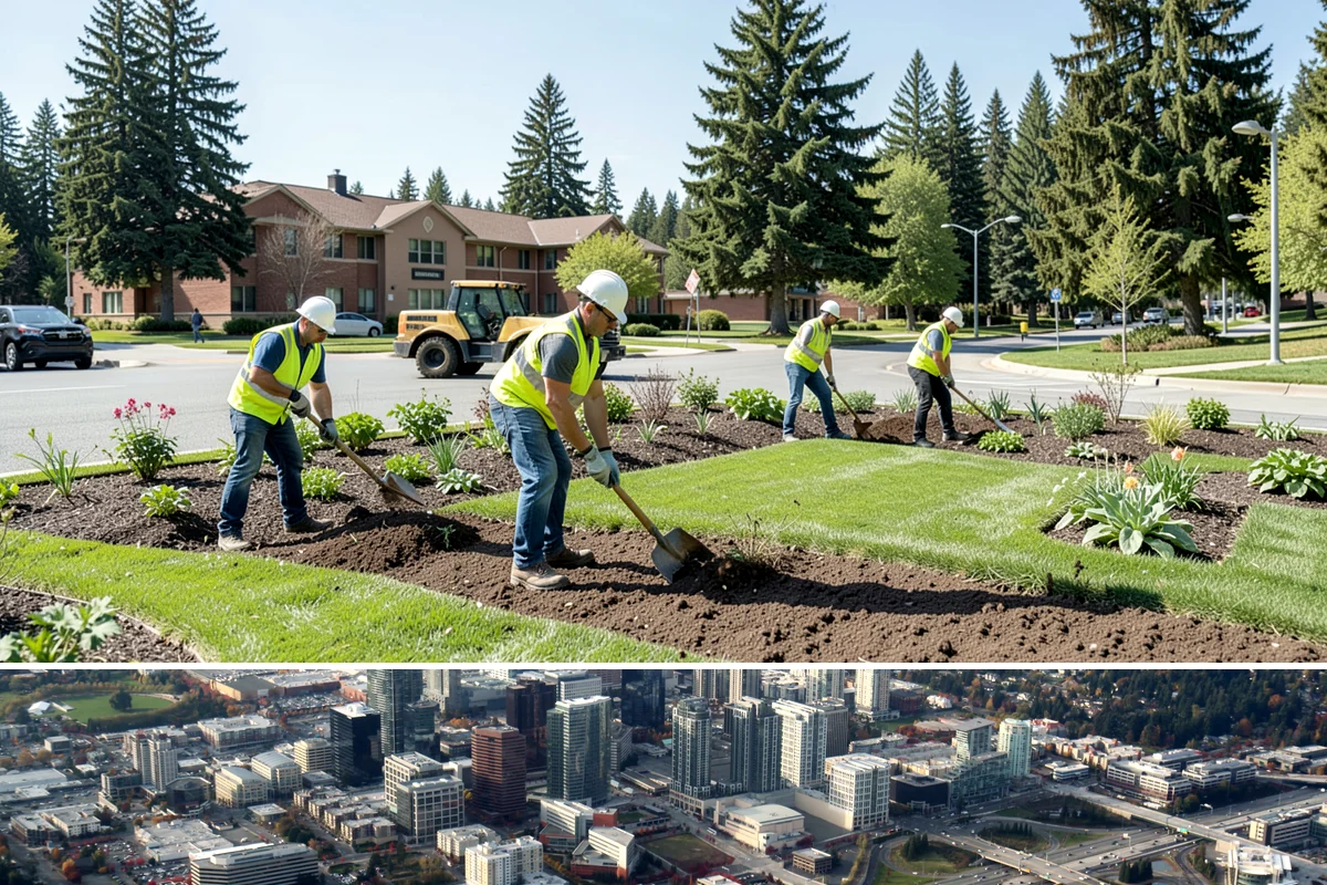 Kiosk Installation in Bellevue, King County, WA - Footing and installation work is best scheduled in drier months for reliable concrete cures, though covered kiosks can be set...