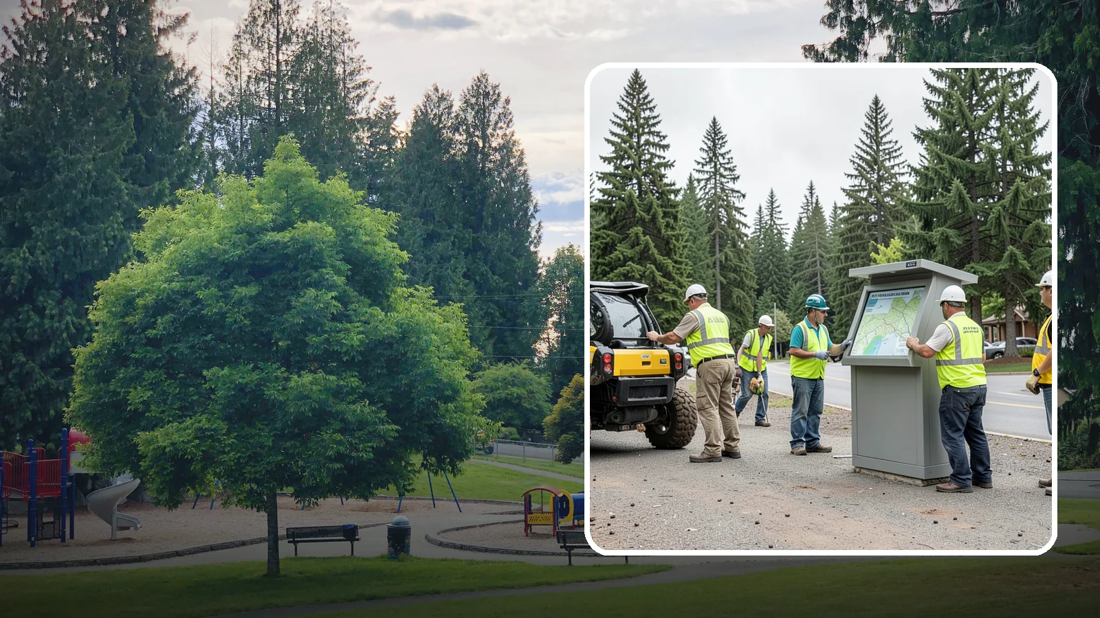 Kiosk Installation in Bonney Lake, Pierce County, WA - We install community information kiosks at trailheads, parks, and civic gathering places for posted notices and maps.