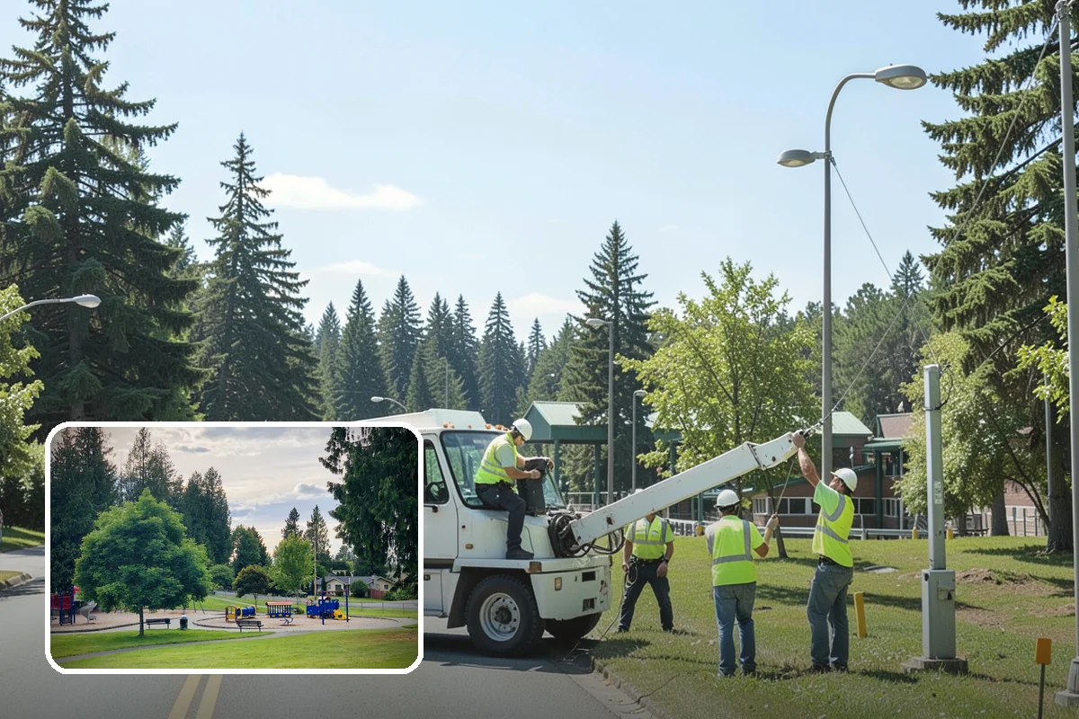 Kiosk Installation in Bonney Lake, Pierce County, WA - Provides a protected, official surface for public postings and maps