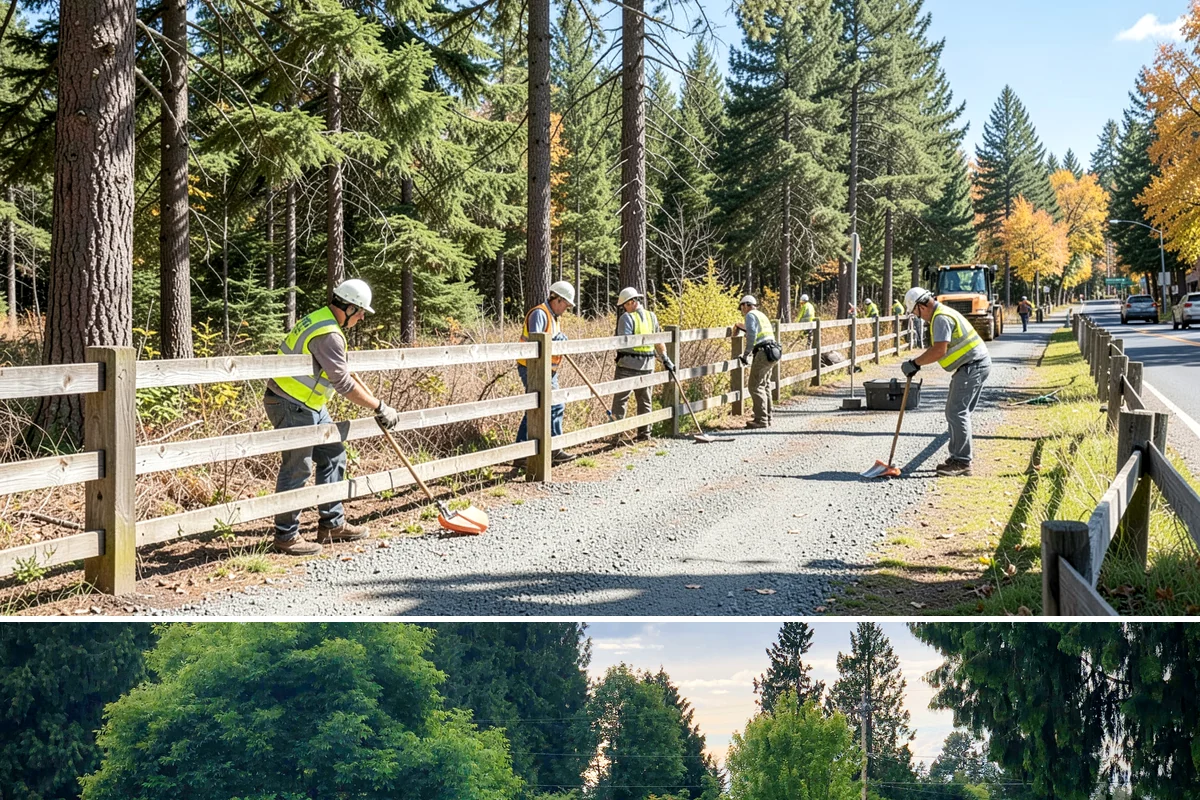 Kiosk Installation in Bonney Lake, Pierce County, WA - Footing and installation work is best scheduled in drier months for reliable concrete cures, though covered kiosks can be set...