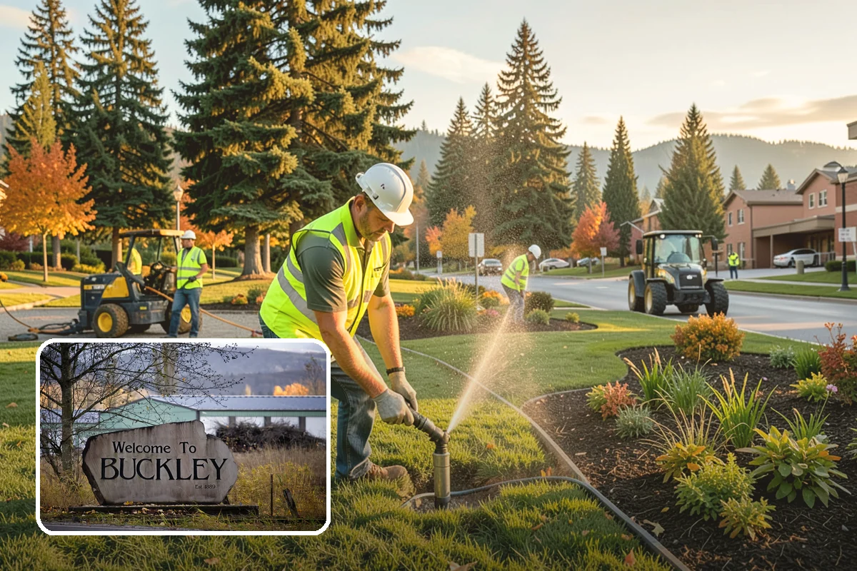 Kiosk Installation in Buckley, Pierce County, WA - Provides a protected, official surface for public postings and maps