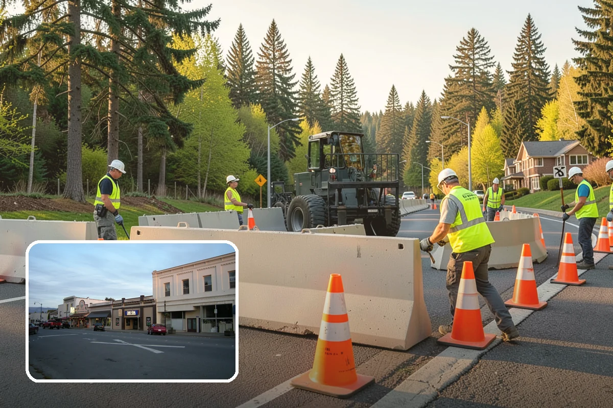 Kiosk Installation in Burlington, Skagit County, WA - Provides a protected, official surface for public postings and maps