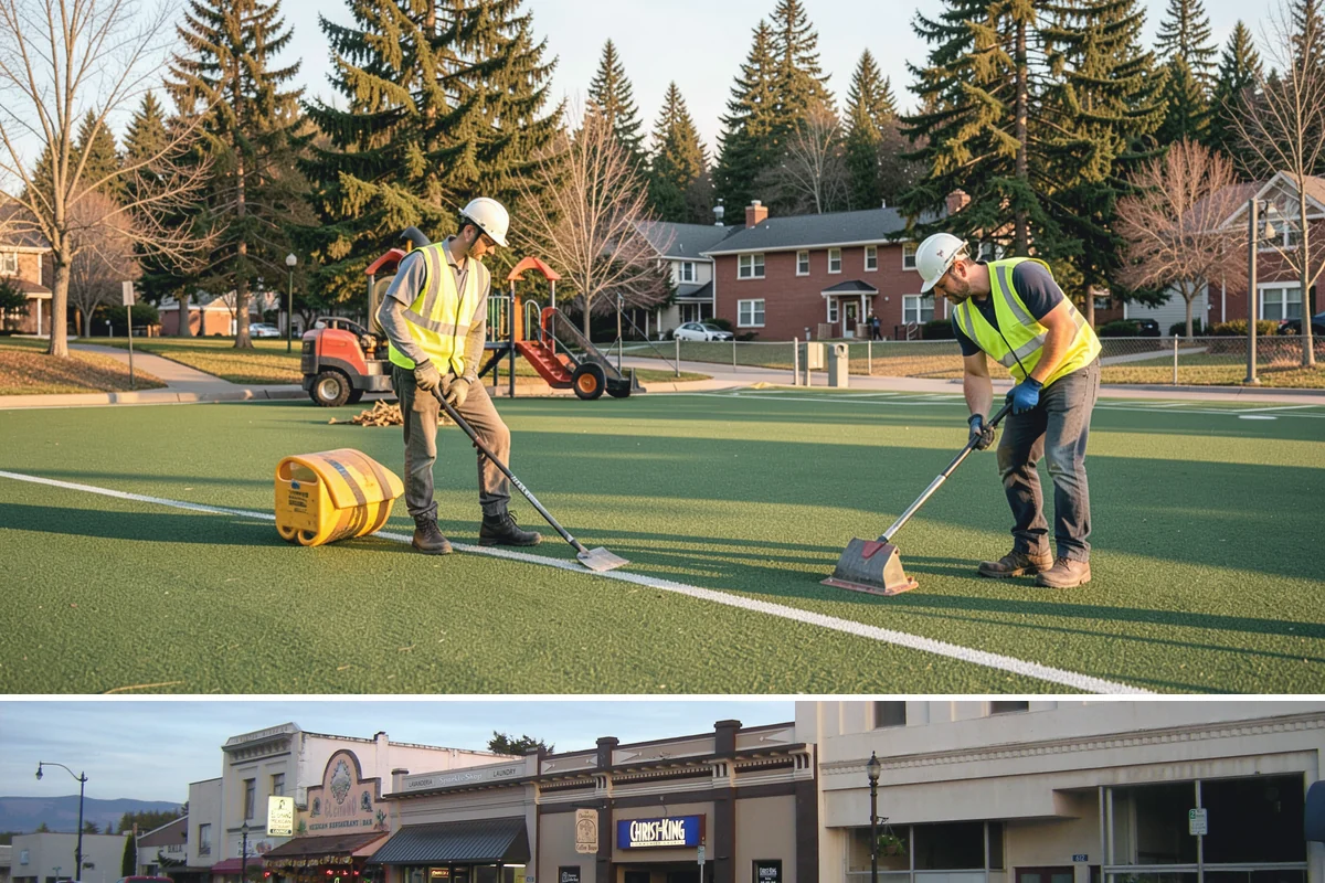 Kiosk Installation in Burlington, Skagit County, WA - Footing and installation work is best scheduled in drier months for reliable concrete cures, though covered kiosks can be set...