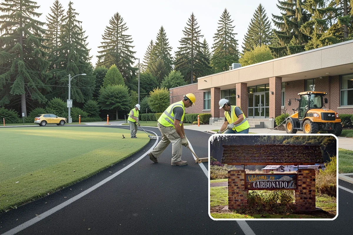 Kiosk Installation in Carbonado, Pierce County, WA - Provides a protected, official surface for public postings and maps