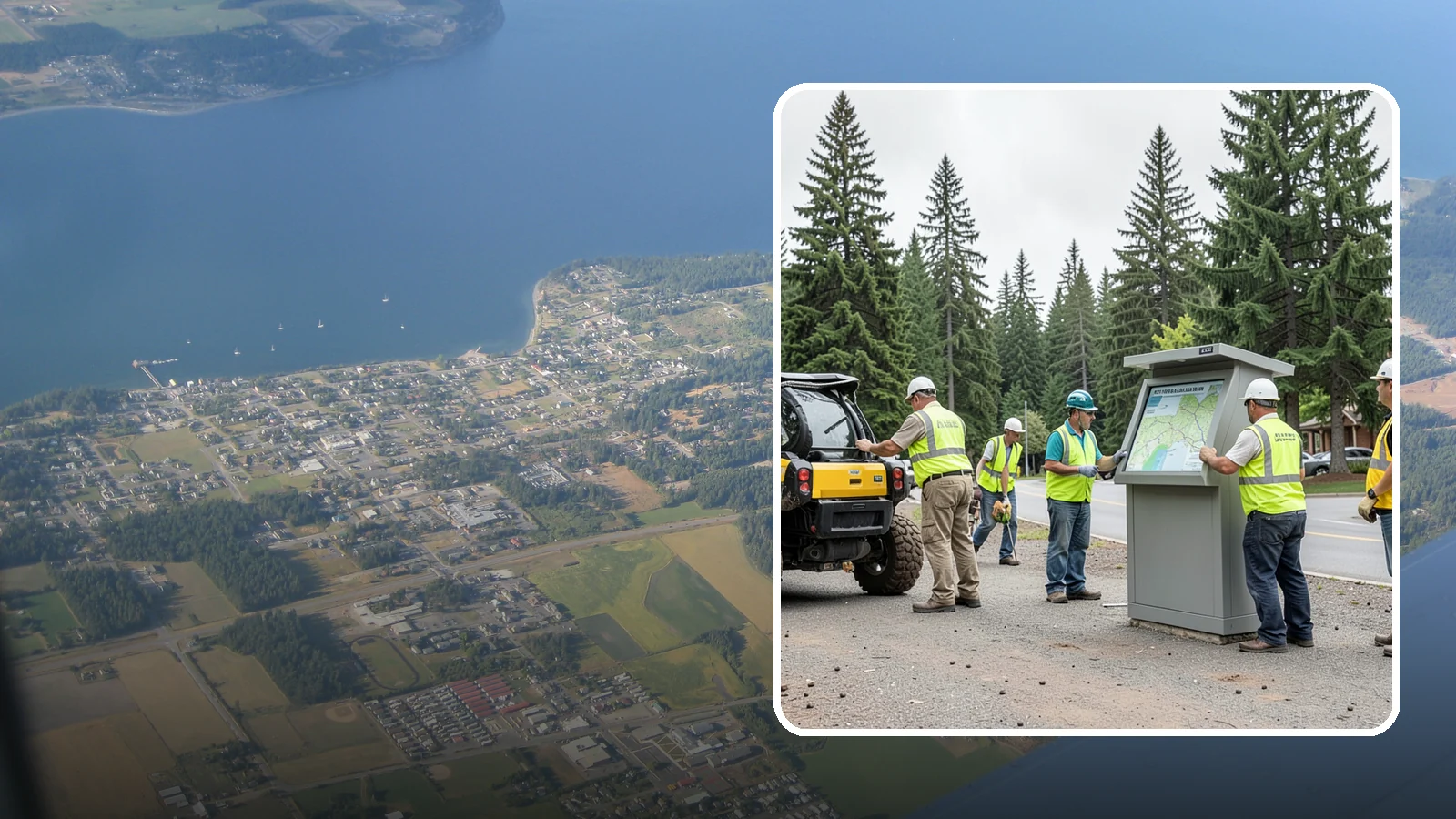 Kiosk Installation in Coupeville, Island County, WA - We install community information kiosks at trailheads, parks, and civic gathering places for posted notices and maps.