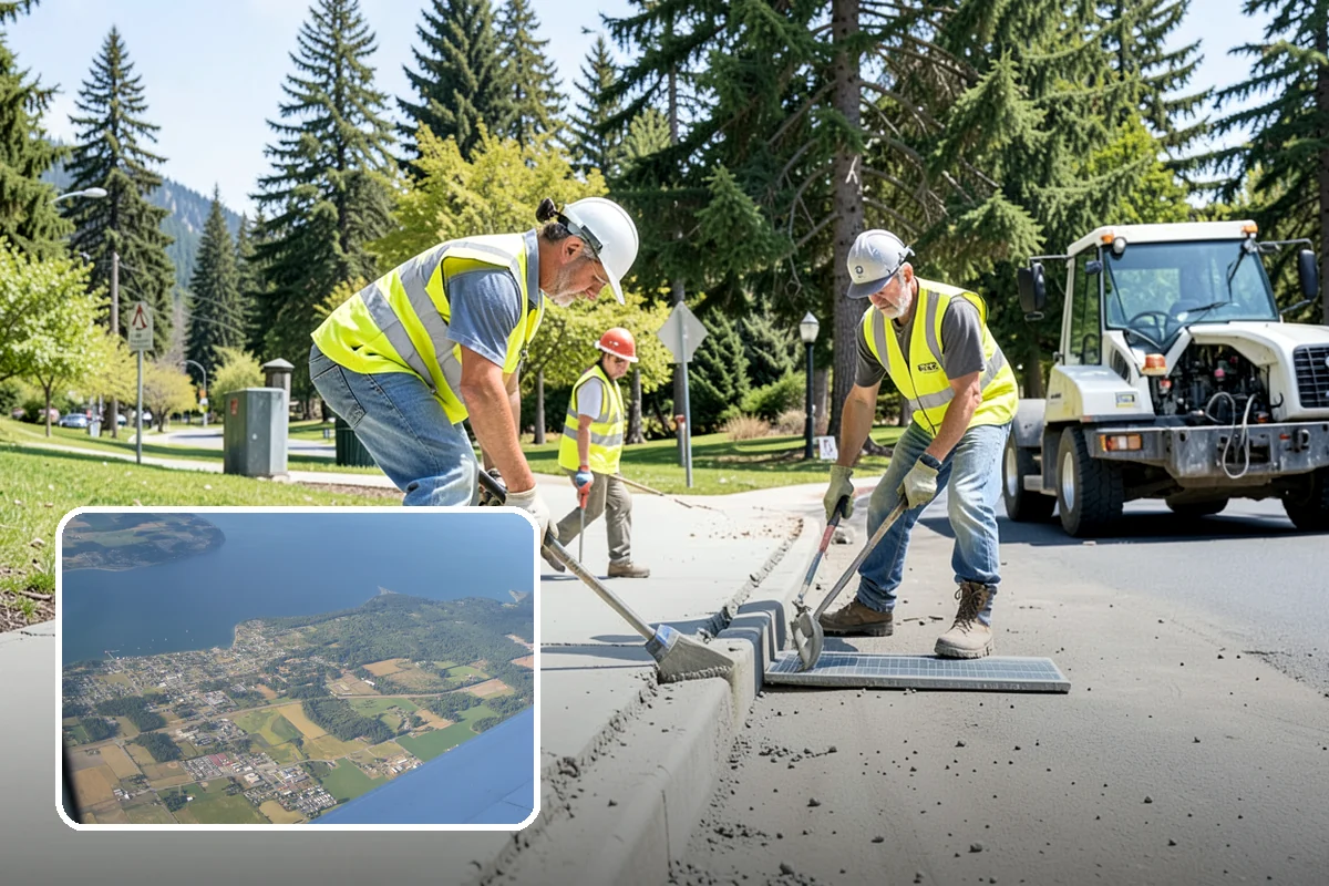 Kiosk Installation in Coupeville, Island County, WA - Provides a protected, official surface for public postings and maps