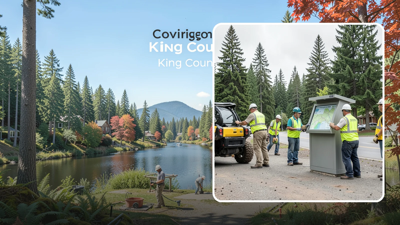 Kiosk Installation in Covington, King County, WA - We install community information kiosks at trailheads, parks, and civic gathering places for posted notices and maps.