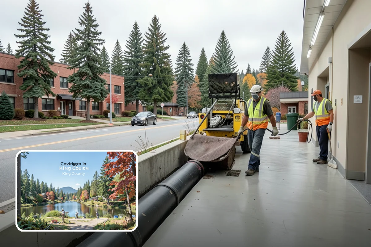 Kiosk Installation in Covington, King County, WA - Provides a protected, official surface for public postings and maps