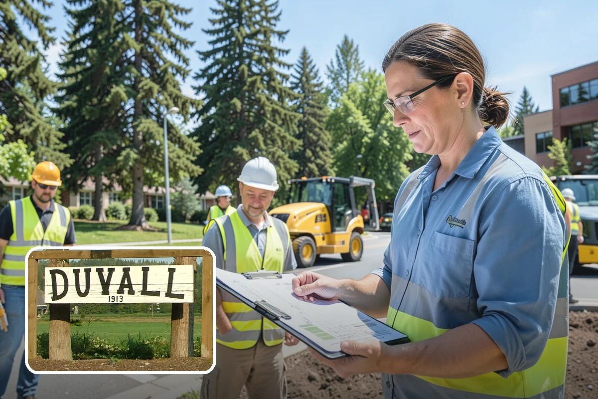Kiosk Installation in Duvall, King County, WA - Provides a protected, official surface for public postings and maps