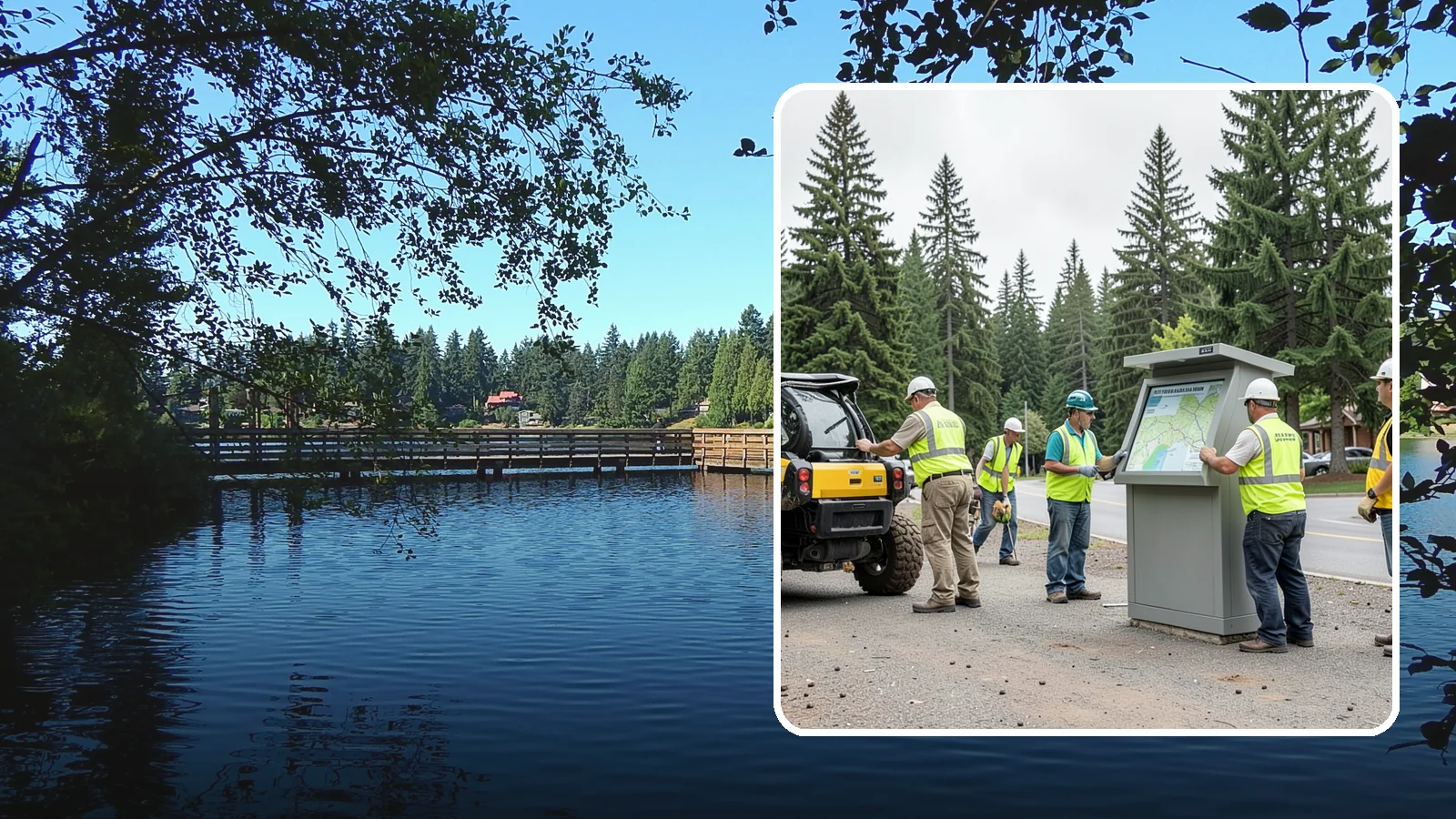 Kiosk Installation in Federal Way, King County, WA - We install community information kiosks at trailheads, parks, and civic gathering places for posted notices and maps.